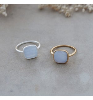Ala Mode Rings Size 7-silver/blue lace agate